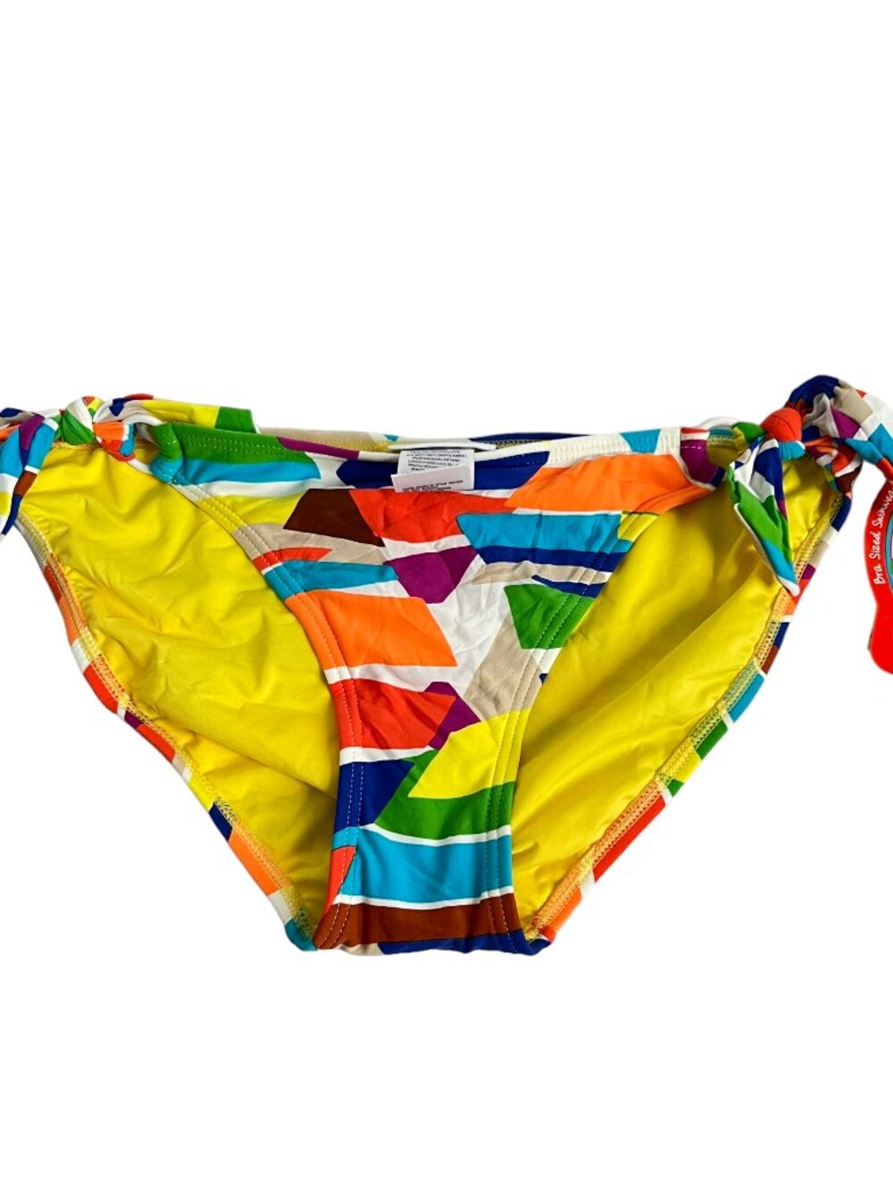 Coco Rave bikini bottoms bright multicolor geometric pattern large swimsuit